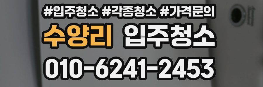 수양리 이사청소