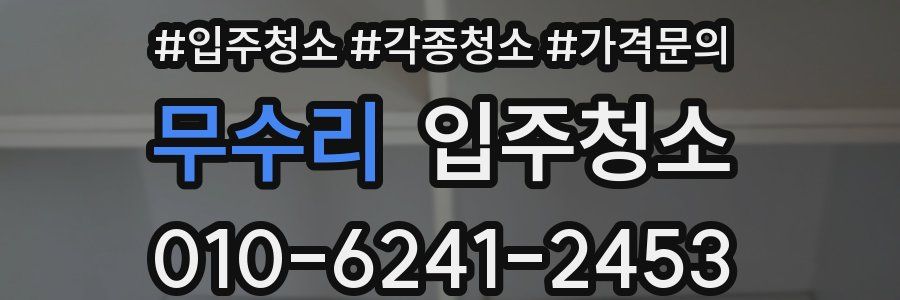 무수리 이사청소