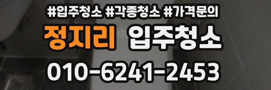 정지리 이사청소