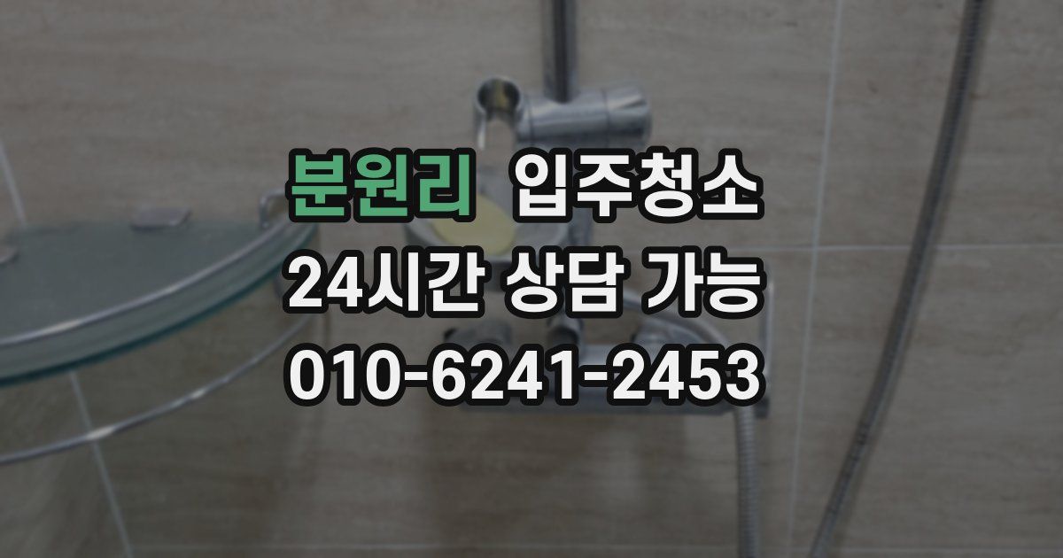 분원리 입주청소