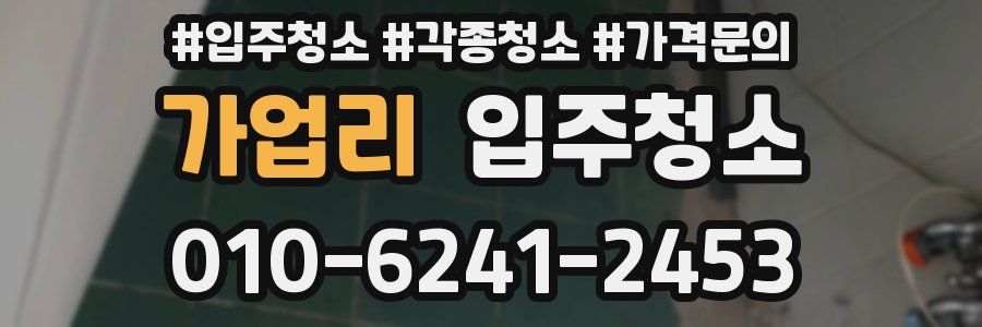 가업리 이사청소