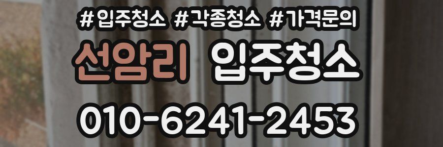 선암리 이사청소