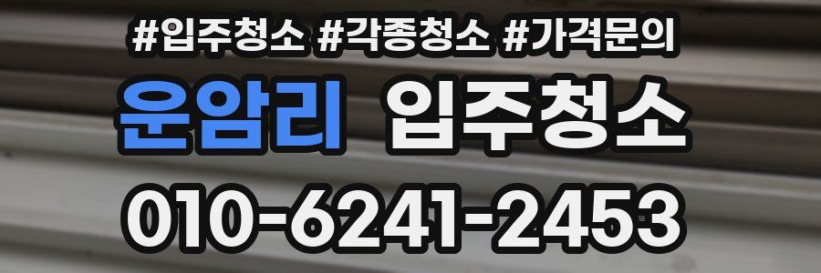 운암리 이사청소