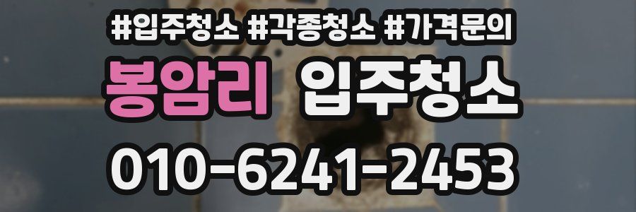 봉암리 이사청소