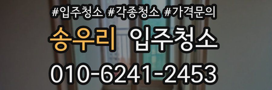 송우리 이사청소