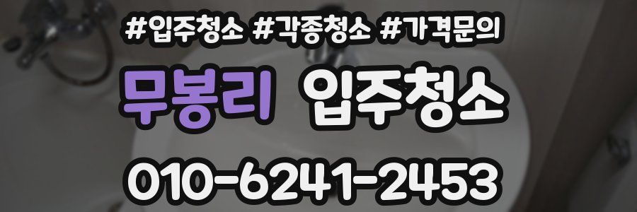 무봉리 이사청소