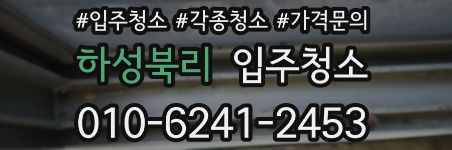 하성북리 이사청소