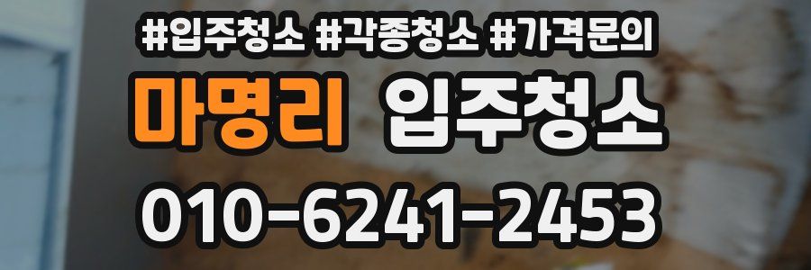 마명리 이사청소