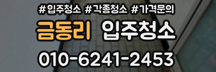 금동리 이사청소