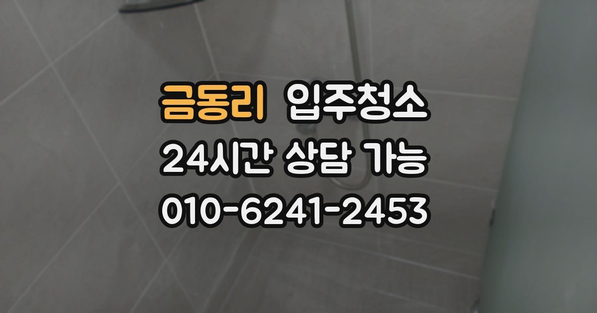 금동리 입주청소