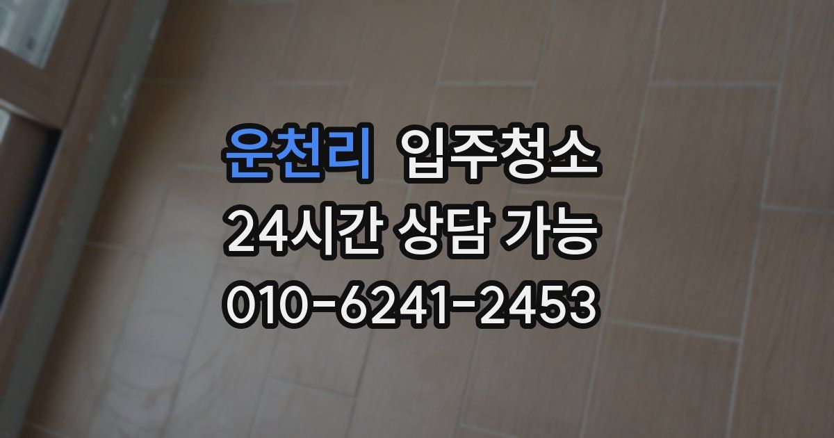 운천리 입주청소