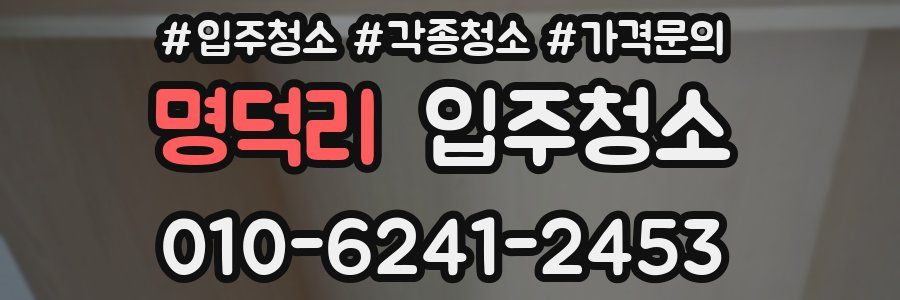 명덕리 이사청소