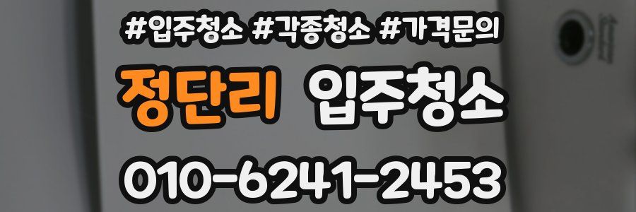 정단리 이사청소