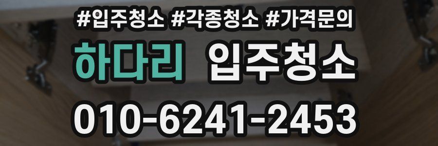 하다리 이사청소