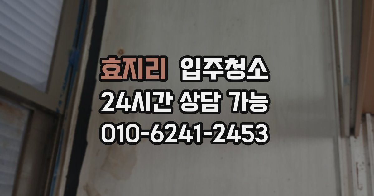 효지리 입주청소