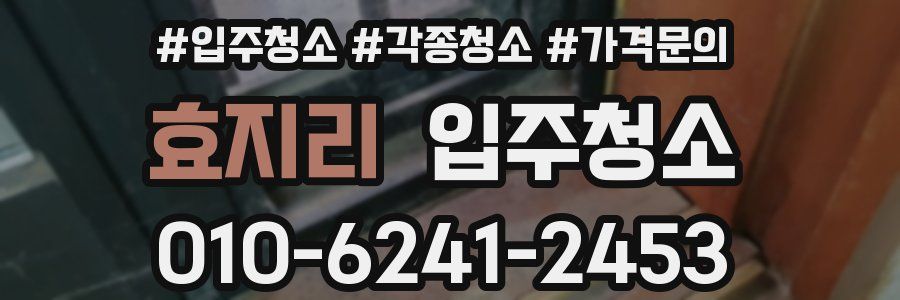 효지리 이사청소