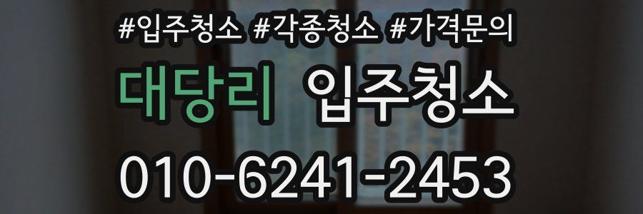 대당리 이사청소