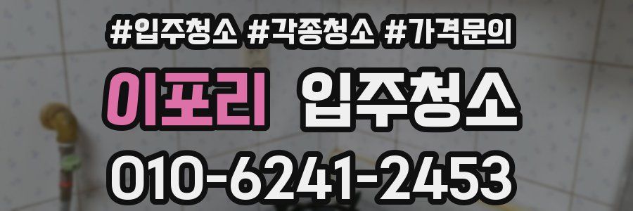 이포리 이사청소