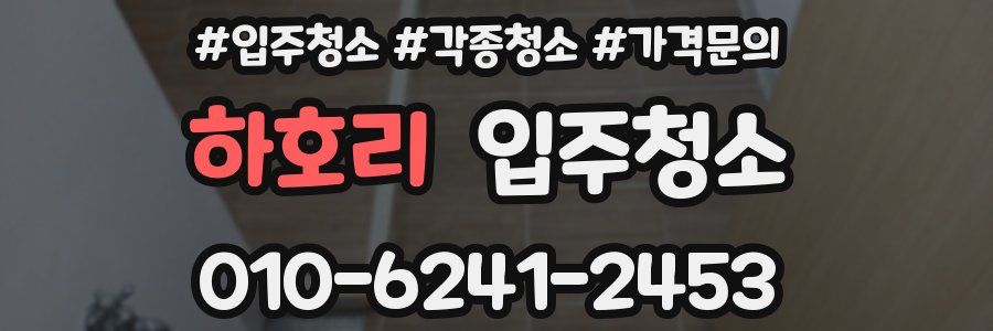 하호리 이사청소