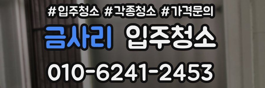 금사리 이사청소