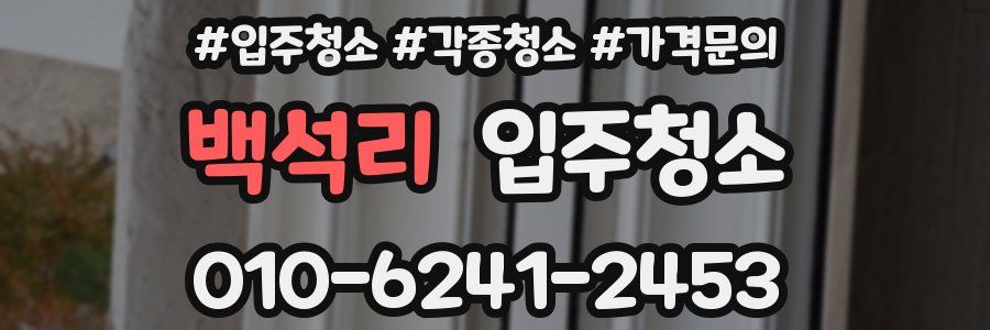 백석리 이사청소