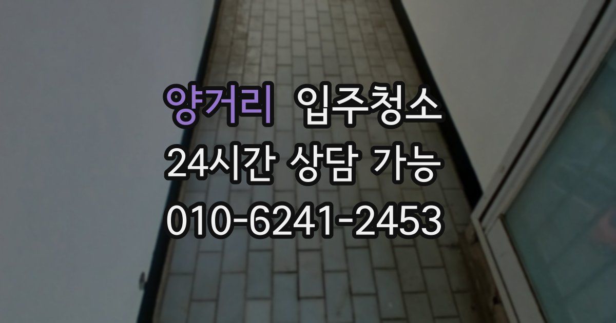양거리 입주청소
