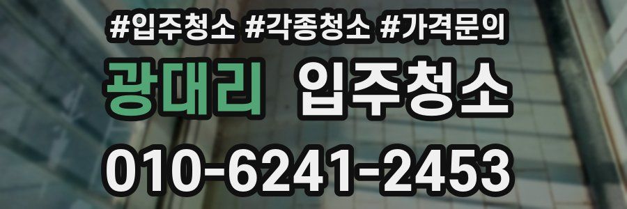 광대리 이사청소