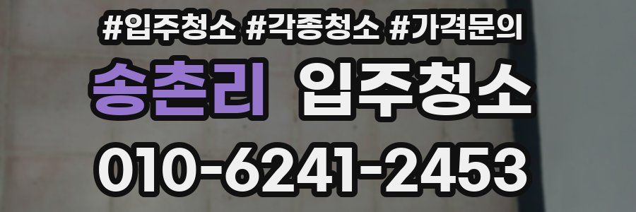 송촌리 이사청소