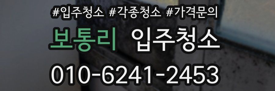 보통리 이사청소