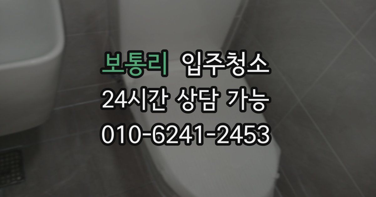 보통리 입주청소