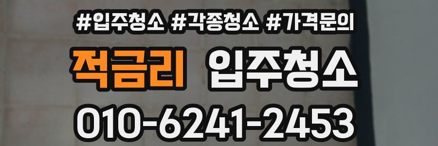 적금리 이사청소