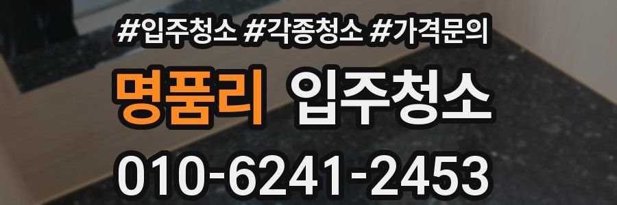 명품리 이사청소