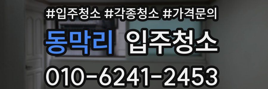 동막리 이사청소