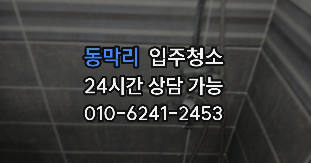 동막리 입주청소