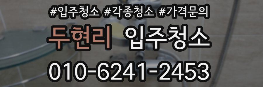 두현리 이사청소