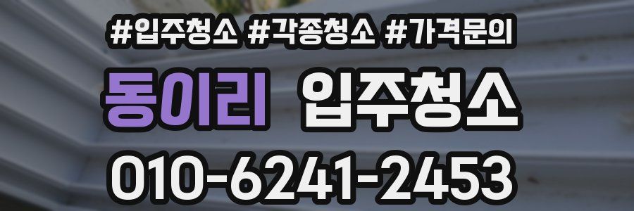 동이리 이사청소