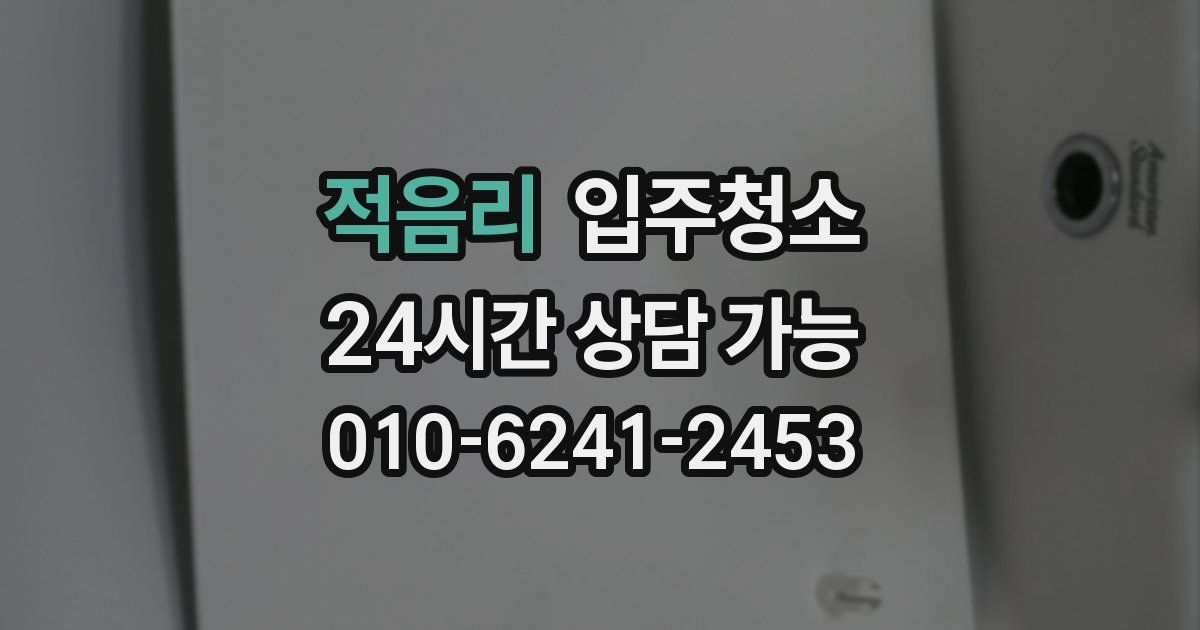 적음리 입주청소