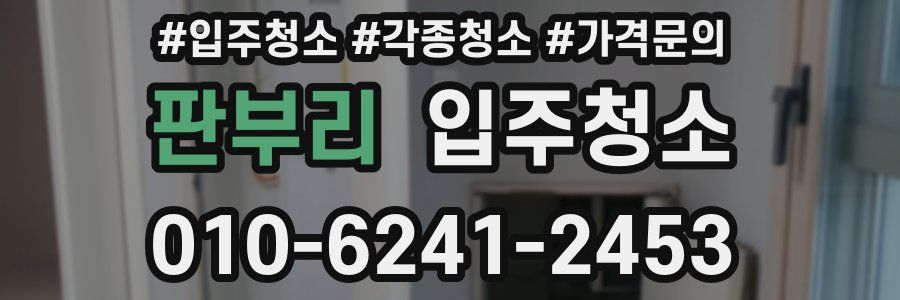 판부리 이사청소