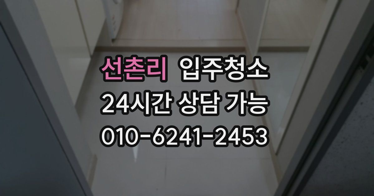 선촌리 입주청소