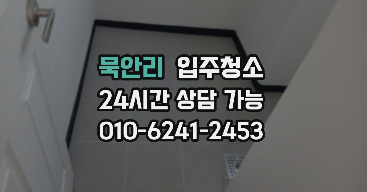 묵안리 입주청소