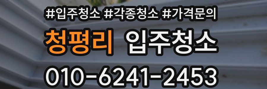 청평리 이사청소