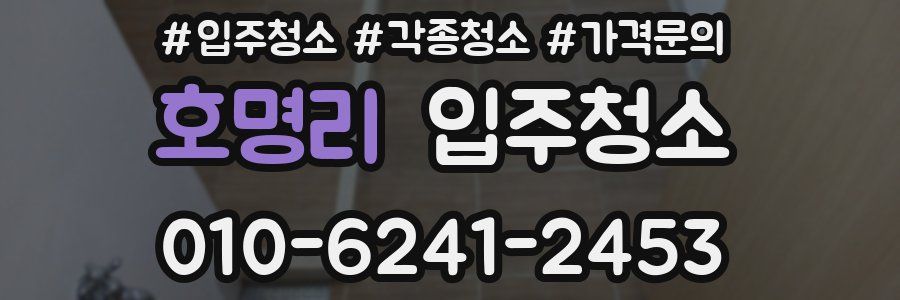 호명리 이사청소