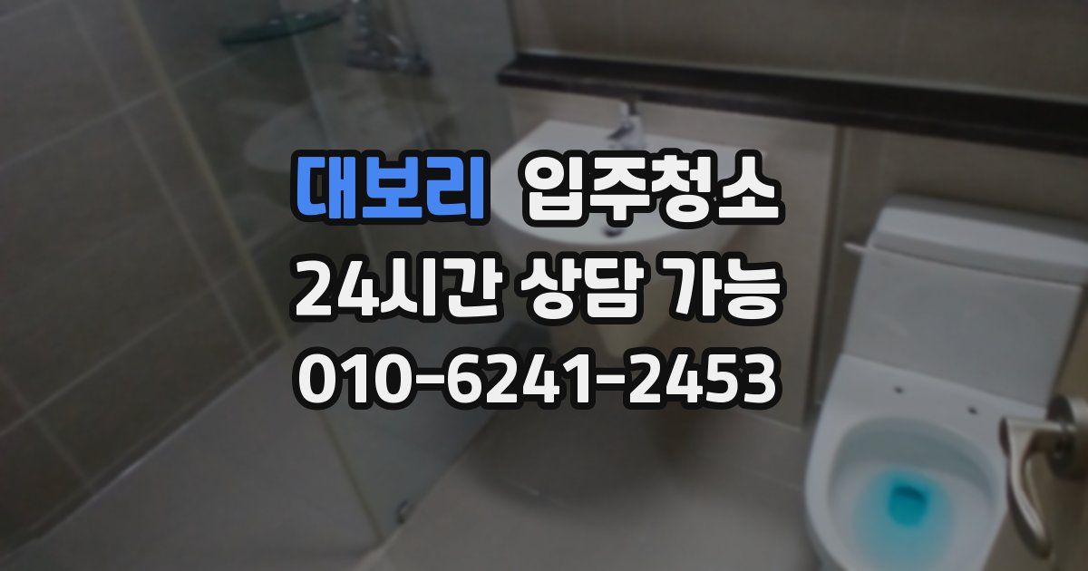 대보리 입주청소