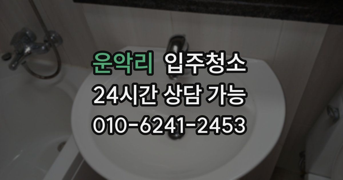 운악리 입주청소