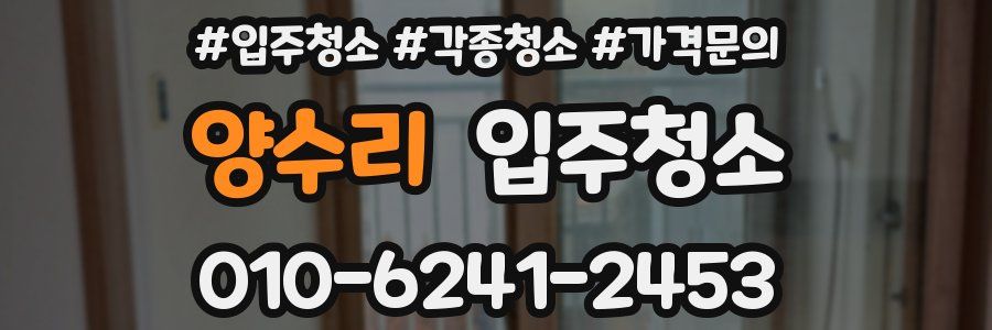 양수리 이사청소