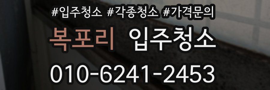 복포리 이사청소