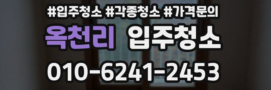 옥천리 이사청소