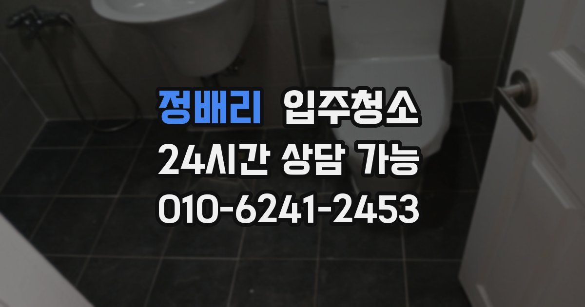 정배리 입주청소