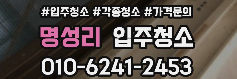 명성리 이사청소