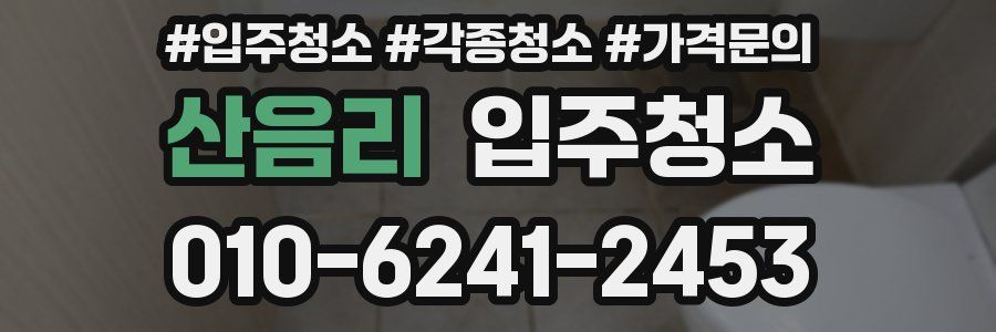 산음리 이사청소